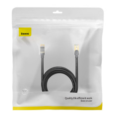 Ātra tīkla kabelis Patchcord RJ45 10Gbps Cat 7 ātrums septiņi 5m melni