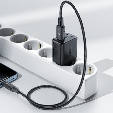 Gan 2x USB 18W QC 3.0 AFC FCP Črno poglavje