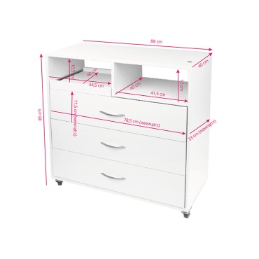 Y-200 hvid fodterapiassistent — forfra