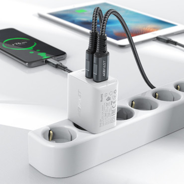 Gan 2x USB 18W QC 3.0 AFC FCP Črno poglavje