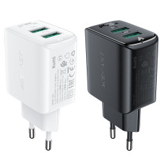 Gan 2x USB 18W QC 3.0 AFC FCP Črno poglavje