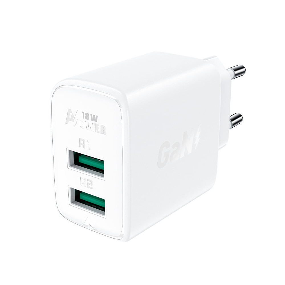 GAN 2x USB 18W QC 3.0 AFC FCP GAND