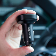 Auto lādētājs 2x USB 1x USB-C 66W Jaudas piegāde QC 4.0 melns