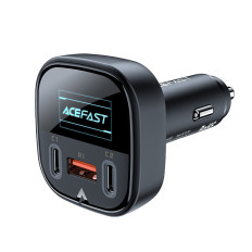 Billaddare med 2x USB-C 1X Display USB 101W Power Delivery QC 4.0 Svart