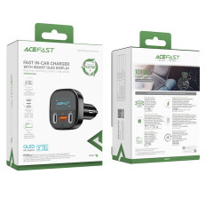 Billaddare med 2x USB-C 1X Display USB 101W Power Delivery QC 4.0 Svart