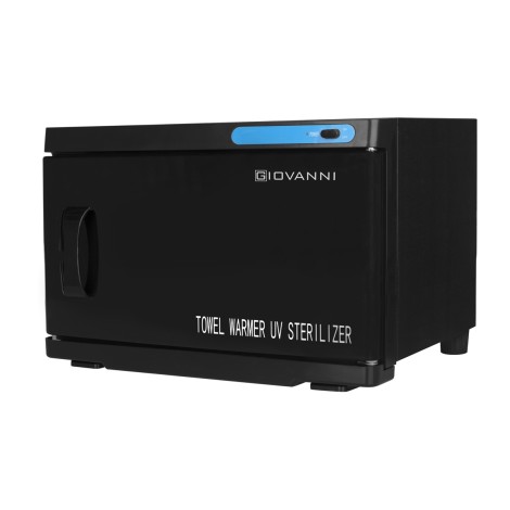 Chauffe-serviettes avec stérilisateur UV-C 16L noir — vue de face