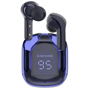Följande hörlurar Trådlös TWS Bluetooth Blue