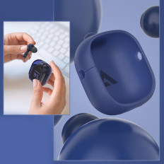 Följande hörlurar Trådlös TWS Bluetooth Blue