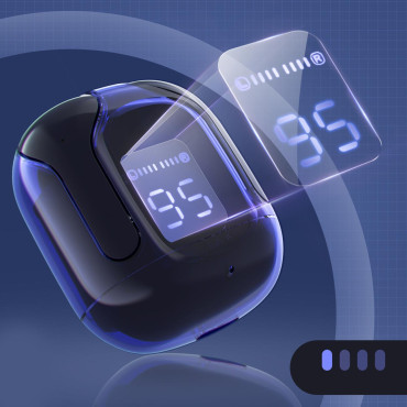 Följande hörlurar Trådlös TWS Bluetooth Blue