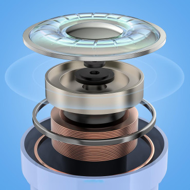 Seguendo le cuffie senza fili TWS Bluetooth azzurro Bluetooth