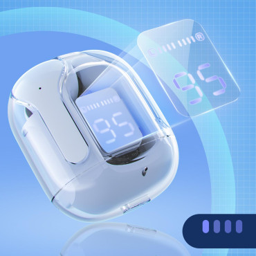 Po slušalkah Wireless TWS Bluetooth svetlo modra