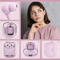 Casque sans fil Folly TWS Bluetooth rose