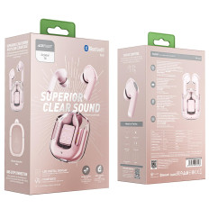 Folly trådlösa hörlurar TWS Bluetooth Pink