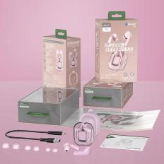 Brezžični brezžični slušalke TWS Bluetooth Pink