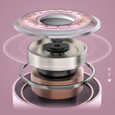 Folly trådlösa hörlurar TWS Bluetooth Pink