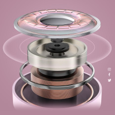 Brezžični brezžični slušalke TWS Bluetooth Pink