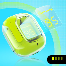 Nosilne brezžične slušalke TWS Bluetooth Green