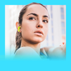 Ľahké bezdrôtové slúchadlá TWS Bluetooth Green