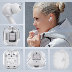 Folly Wireless Headphones TWS Bluetooth Grey