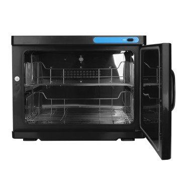 Handtuchwärmer mit UV-C 23l schwarzer Sterilisator — Vorderansicht
