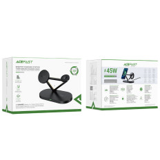 3In1 QI 15W bezdrôtová nabíjačka a iPhone stojan Apple Sledujte a Airpods Black