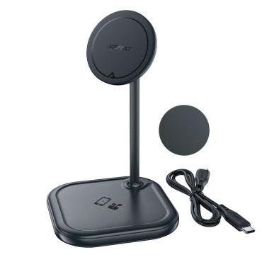2in1 qi 15W trådløs oplader...