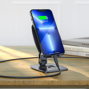 Zložljiva držala stojala na sivi telefon
