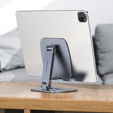 Faltbarer Standhalter stehen auf einem grauen Telefon
