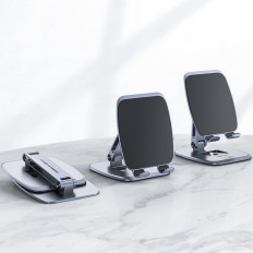 Supporto del supporto pieghevole su un telefono grigio
