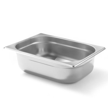 GN Container 1/2 Højde 100 mm lavet af rustfrit stål - Hendi 800331