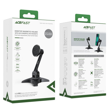 Stativ Stand Magnetiskt handtag för svart telefon