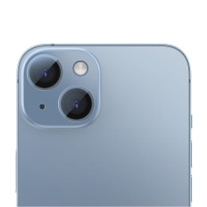 Gehärtetes Glas für iPhone 14/14 plus Linsen transparent + Reinigungsset