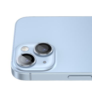 Gehard glas voor iPhone 14/14 plus lenzen Transparant + reinigingsset