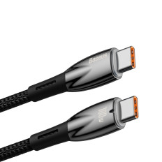 Kabel Snabb Laddningskabel Glimmer Series USB-C 480MB / S PD 100W 2M Svart