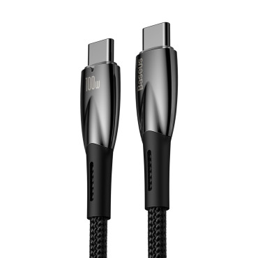 Kabel Snabb Laddningskabel Glimmer Series USB-C 480MB / S PD 100W 2M Svart