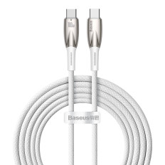 Kabelis ātri uzlādes vads Glimmer Series USB-C 480MB / s PD 100W 2m balts