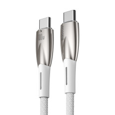 Kabelis ātri uzlādes vads Glimmer Series USB-C 480MB / s PD 100W 2m balts