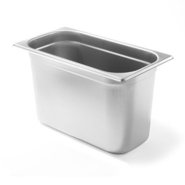 GN 1/4 container 200 mm made of stainless steel - Hendi 800553