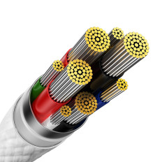 Kabel Rychlá nabíjecí šňůra GLIMMER SERIES USB-C 480MB / S PD 100W 2M bílá
