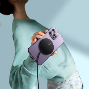 Μικρός φορτωτής επαγωγής για Magsafe Simple Mini3 15W Μαύρο