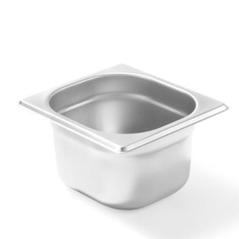 GN 1/6 Container 100 mm laget av rustfritt stål - Hendi 800638