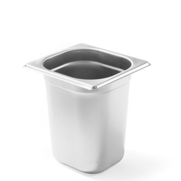 GN 1/6 Container 150 mm Laget av rustfritt stål - Hendi 800645