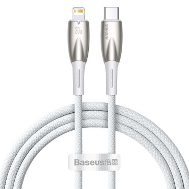 Kabel for rask ladingskabel iPhone USB-C - Lightning 480MB / S PD 20W 1M White