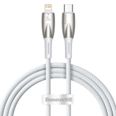 Cable para cable de carga rápido iPhone USB-C - Lightning 480MB / S PD 20W 1M Blanco