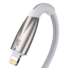 Cable para cable de carga rápido iPhone USB-C - Lightning 480MB / S PD 20W 1M Blanco