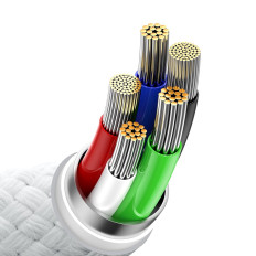 Cable para cable de carga rápido iPhone USB-C - Lightning 480MB / S PD 20W 1M Blanco