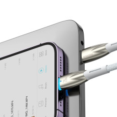 Καλώδιο για γρήγορη φόρτιση καλωδίου iPhone USB-C - Lightning 480MB / S PD 20W 1m Λευκό