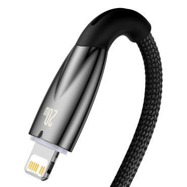 Cable de carga rápida del cable iPhone USB-C - Lightning 480MB / S PD 20W 2M negro