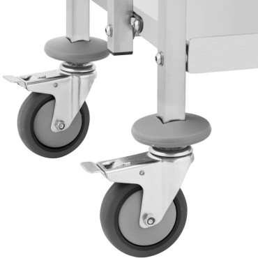 Camarero plegable para camarero Catering Acero inoxidable 3 estantes de hasta 90kg