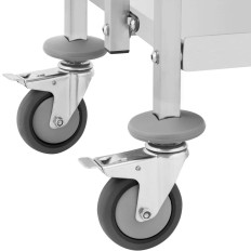 Camarero plegable para camarero Catering Acero inoxidable 3 estantes de hasta 90kg